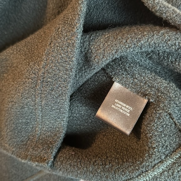 Lafayette 148 Cropped Asymmetrical Button-Front Wool Jacket Forest Green sz S - Picture 12 of 13